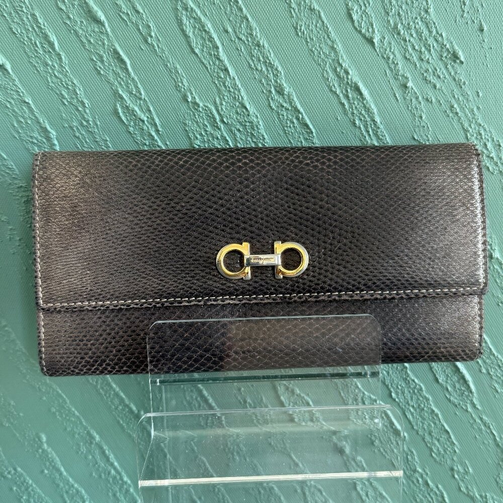 Ferragamo Leather Long Wallet